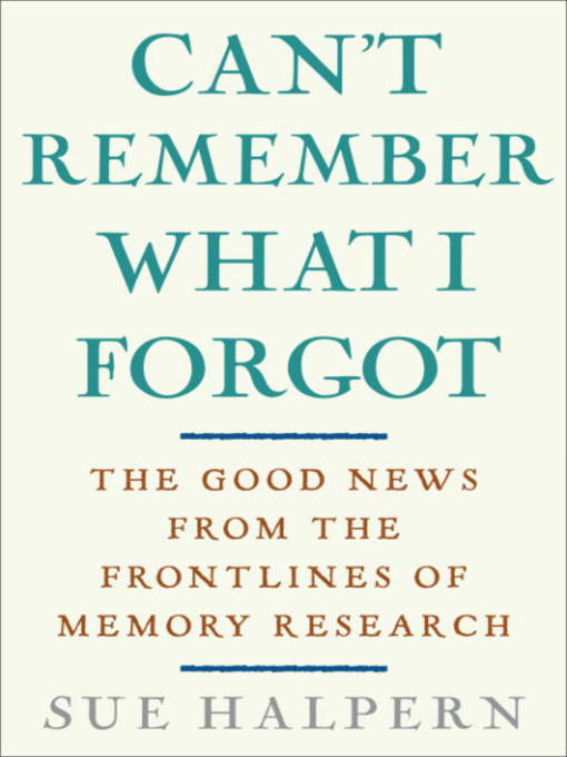 Cover image for Can't Remember What I Forgot
